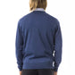 Uominitaliani Blue Merino Wool Men Sweater