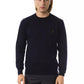 Uominitaliani Blue Merino Wool Men Sweater