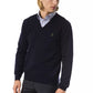 Uominitaliani Blue Merino Wool Men Sweater