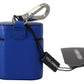 Dolce & Gabbana Blue Leather Silver Metal Logo Airpods Case
