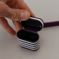 Dolce & Gabbana Purple Leather Strap Gold Metal Logo Airpods Case