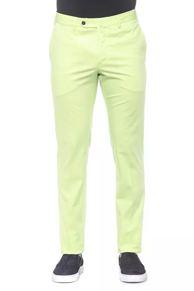 PT Torino Green Cotton Men Trouser