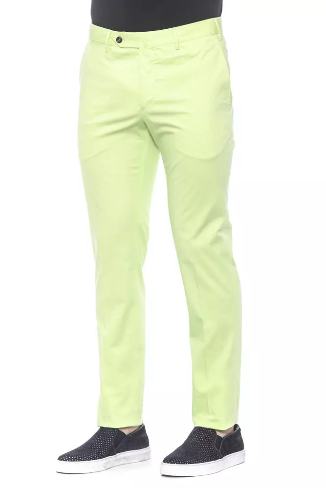 PT Torino Green Cotton Men Trouser