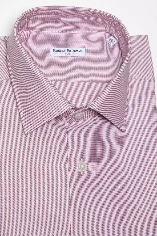 Robert Friedman Pink Cotton Men Shirt