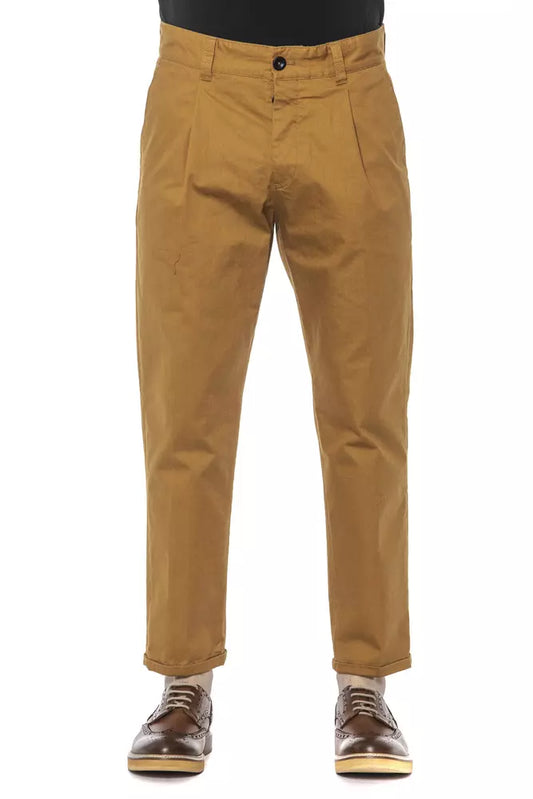 PT Torino Brown Cotton Men's Trouser