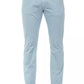 PT Torino Light Blue Cotton Men's Slim Trouser