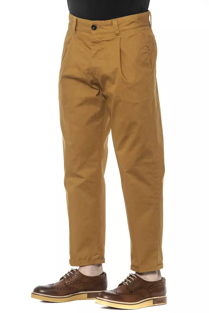 PT Torino Brown Cotton Men's Trouser