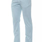 PT Torino Light Blue Cotton Men's Slim Trouser