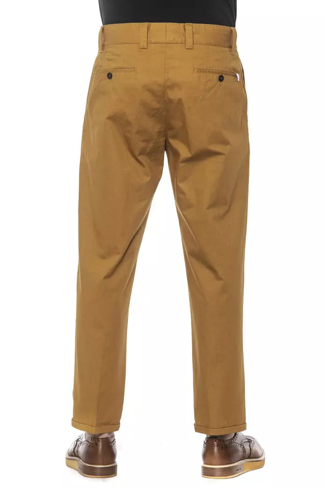 PT Torino Brown Cotton Men's Trouser