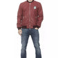 Billionaire Italian Couture Burgundy Leather Men Jacket