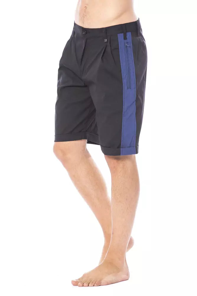 Verri Black Cotton Men's Casual Short