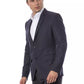 Verri Elegant Blue Wool Single-Breasted Blazer