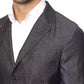 Verri Gray Cotton Men Blazer