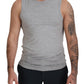 Ermanno Scervino Chic Gray Sleeveless Crewneck Tee