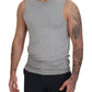 Ermanno Scervino Chic Gray Sleeveless Crewneck Tee