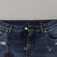 Dolce & Gabbana Chic Tattered Denim Pants for the Modern Man