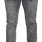 Dolce & Gabbana Elegant Gray Washed Denim Pants