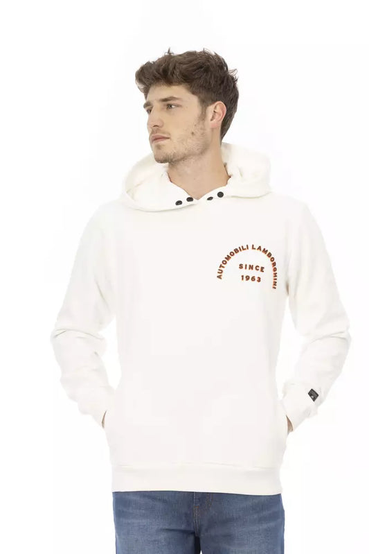 Automobili Lamborghini White Cotton Men Sweater