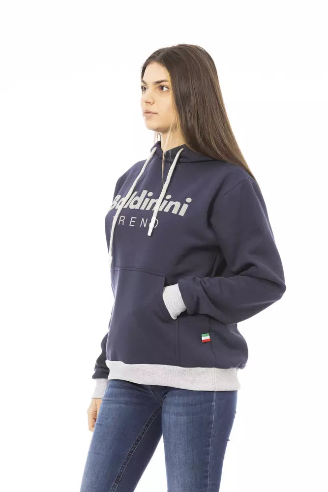 Baldinini Trend Blue Cotton Women Hoodie