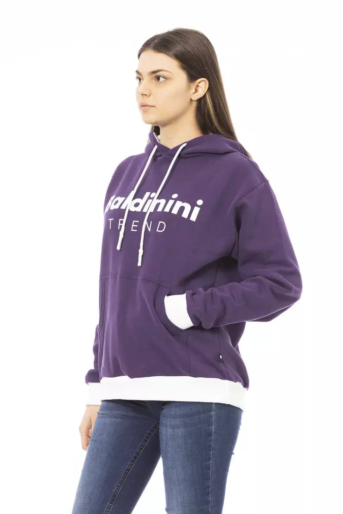 Baldinini Trend Purple Cotton Women Hoodie