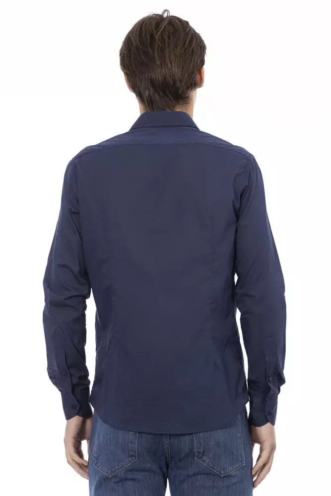 Baldinini Trend Blue Cotton Men Shirt