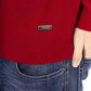 Baldinini Trend Red Wool Men Sweater