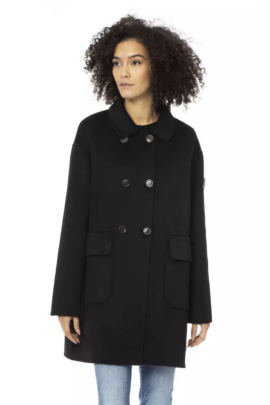 Baldinini Trend Black Wool Women Coat