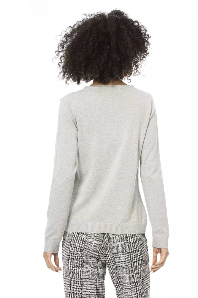 Baldinini Trend Gray Wool Women Sweater