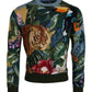 Dolce & Gabbana Jungle Embroidered Wool-Silk Sweater