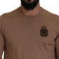 Dolce & Gabbana Beige Cashmere Crewneck Pullover Sweater