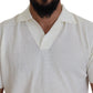 Dolce & Gabbana Ivory White Polo T-Shirt with Classic Elegance