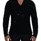 Dolce & Gabbana Elegant Black Wool-Blend V-Neck Sweater