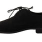 Dolce & Gabbana Elegant Black Leather Derby Dress Shoes