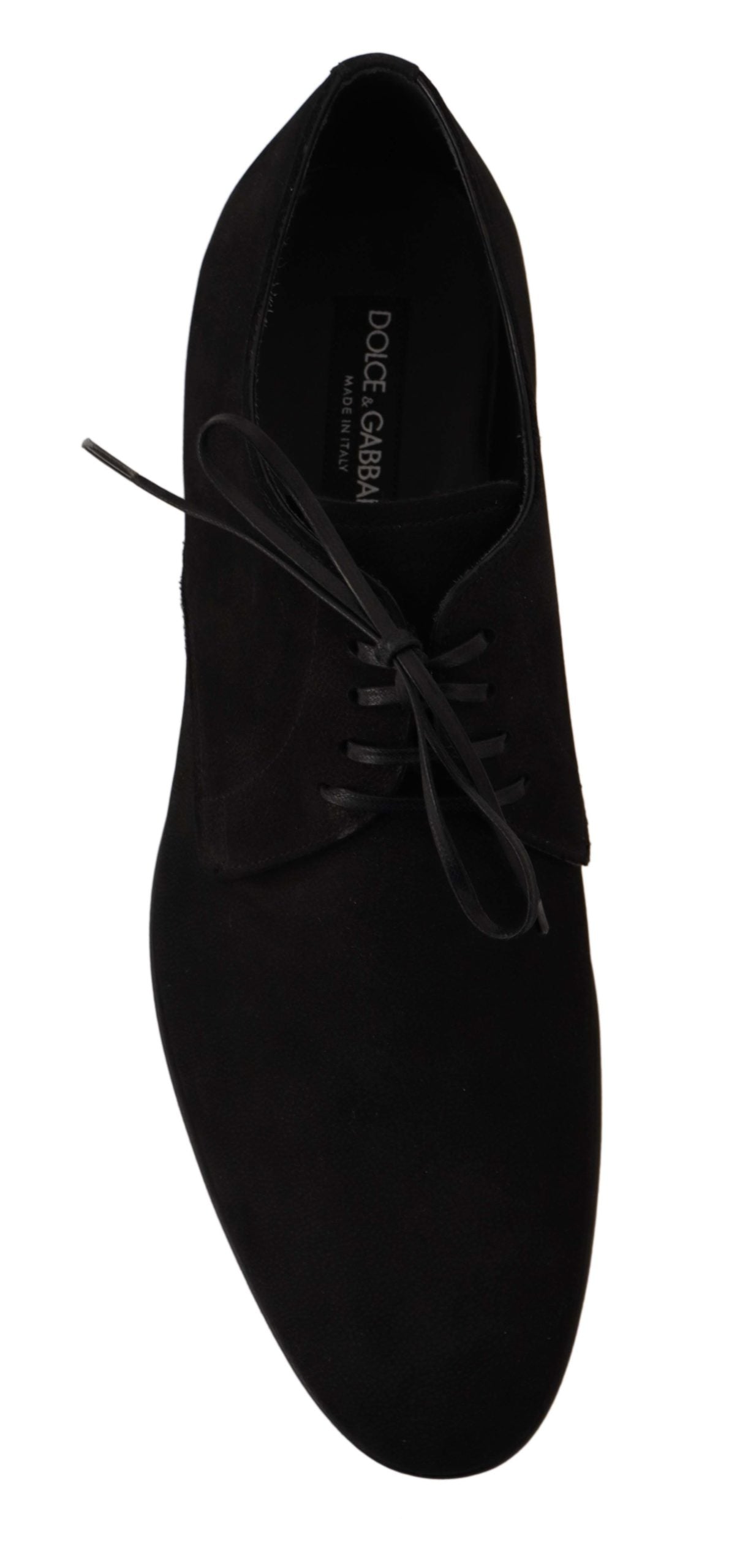 Dolce & Gabbana Elegant Black Leather Derby Dress Shoes