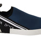 Dolce & Gabbana Elegant Blue & White Loafer Sneakers