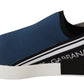 Dolce & Gabbana Elegant Blue & White Loafer Sneakers