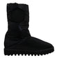 Dolce & Gabbana Elegant Mid-Calf Boots in Black Polyester