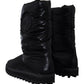 Dolce & Gabbana Elegant Mid-Calf Boots in Black Polyester