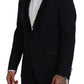 Dolce & Gabbana Elegant Black Silk-Lined Evening Blazer