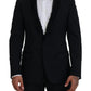 Dolce & Gabbana Elegant Black Silk-Lined Evening Blazer