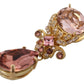 Dolce & Gabbana Exquisite Gold-Toned Crystal Brooch