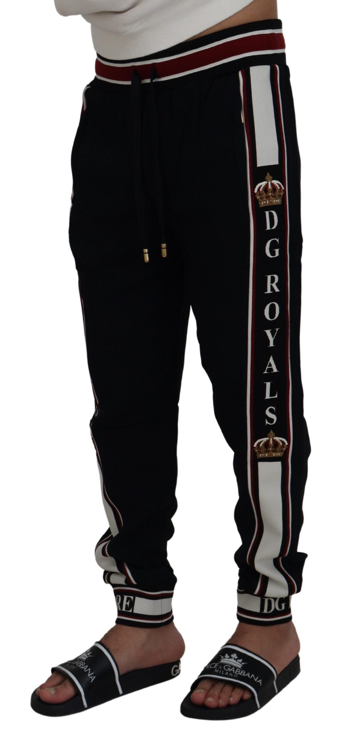 Dolce & Gabbana Sleek Black Cotton Jogger Pants Luxury Collection