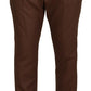 Dolce & Gabbana Chic Brown Cashmere-Silk Jogger Pants