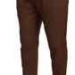 Dolce & Gabbana Chic Brown Cashmere-Silk Jogger Pants