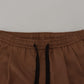 Dolce & Gabbana Chic Brown Cashmere-Silk Jogger Pants