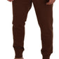 Dolce & Gabbana Elegant Brown Cashmere Jogger Pants