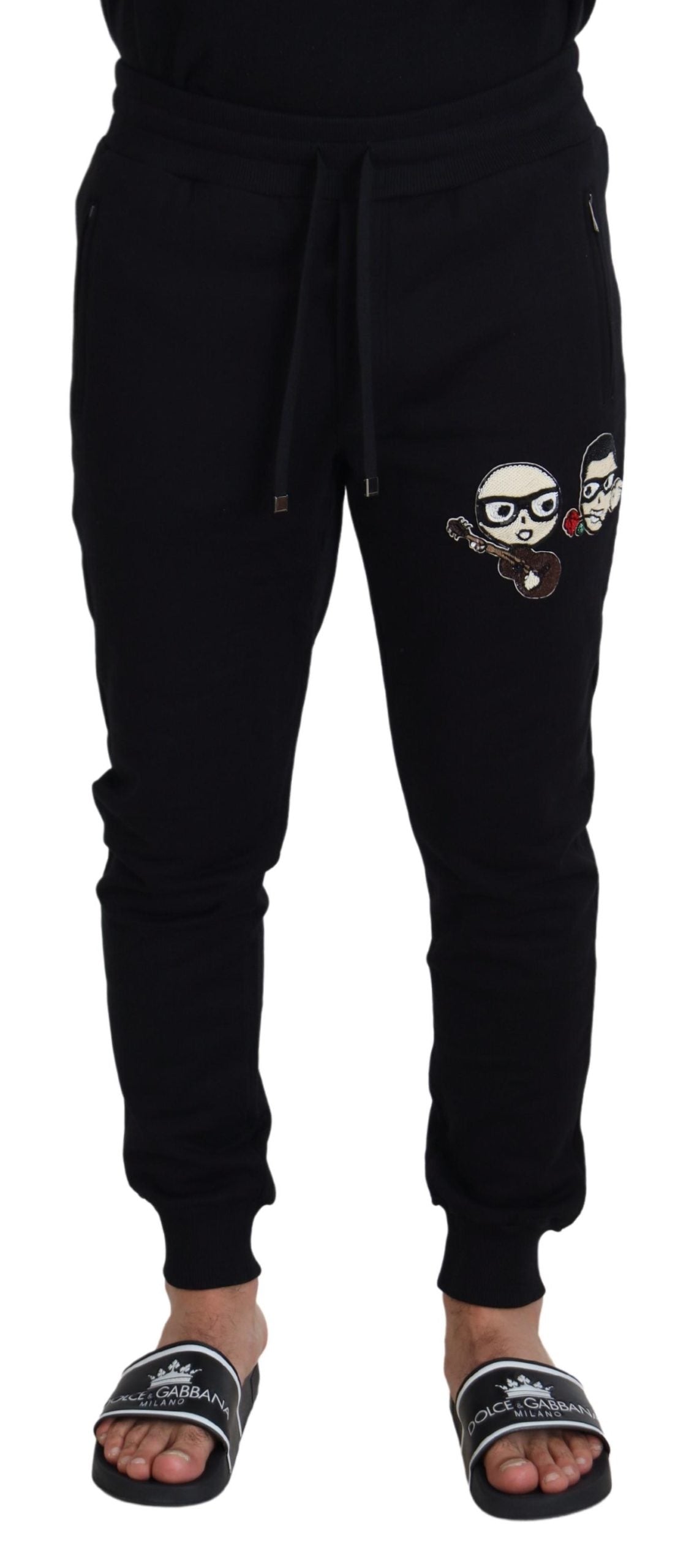 Dolce & Gabbana Elegant Black Cotton Jogger Pants