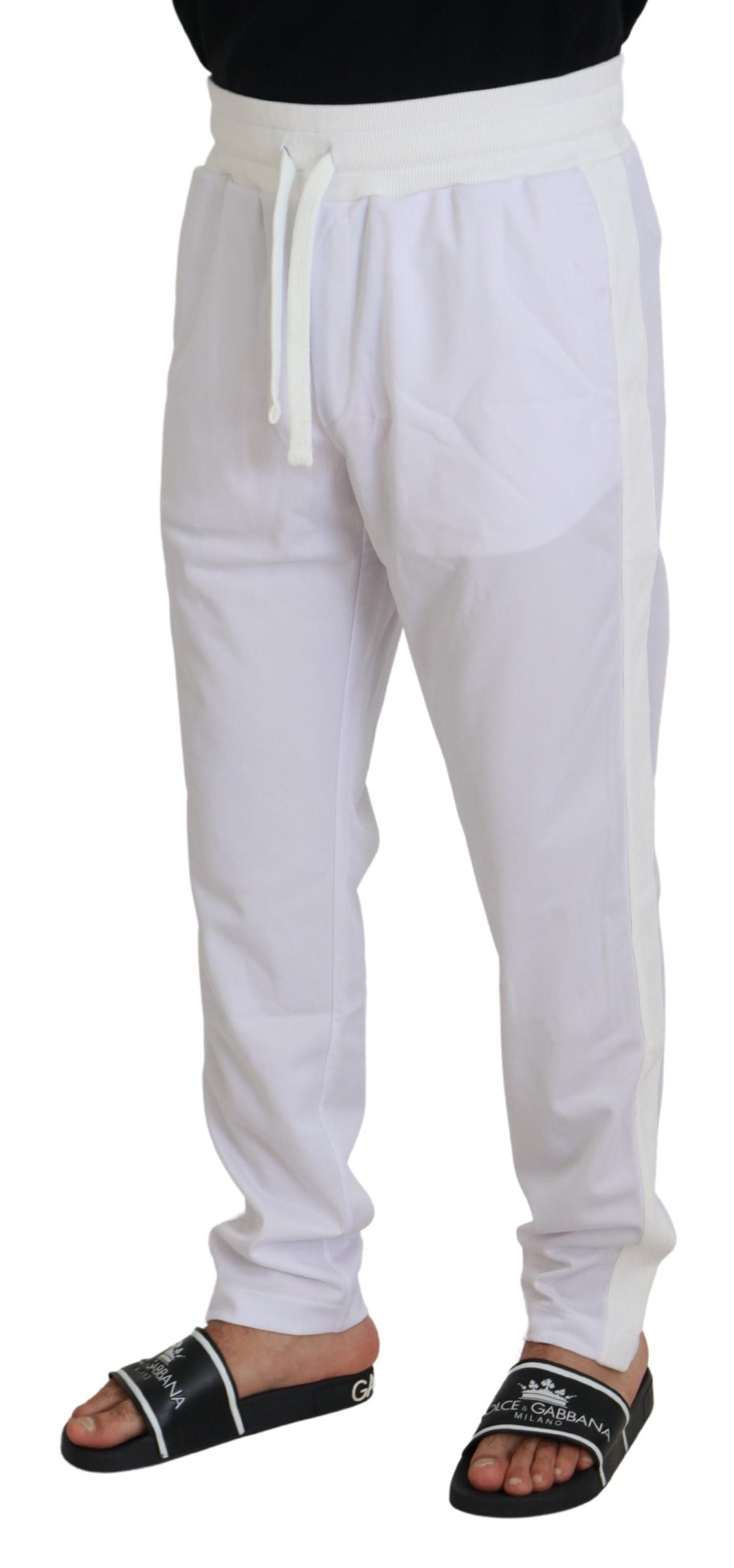 Dolce & Gabbana Elegant White Jogger Pants for Sophisticated Comfort