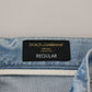 Dolce & Gabbana Elegant Light Blue Denim Pants