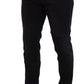 Dolce & Gabbana Sleek Black Cotton Blend Denim Pants